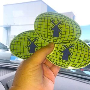 *NEW* Dutch Bros Sticker June 2022 Yellow Blue Windmill Oval set of 3